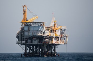 Oil Drilling Platform in the Santa Barbara CA Channel