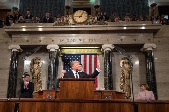 President Donald Trump delivers the Address to Congress