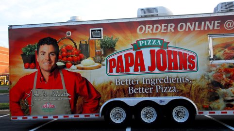 Parked at Papa John's world headquarters in Louisville, Kentucky